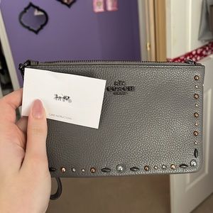 Dark Gray Coach Wristlet!